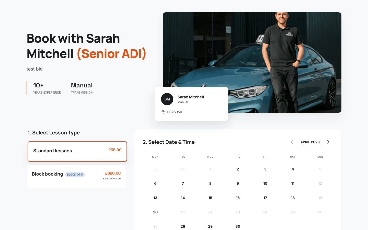 Online Booking screenshot